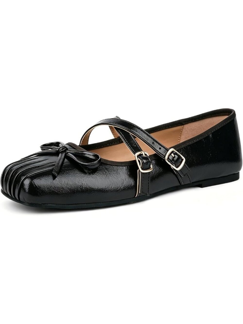 Chic Square Toe Ballet Flats for Women | Stylish Mary Janes Ballerina Shoes